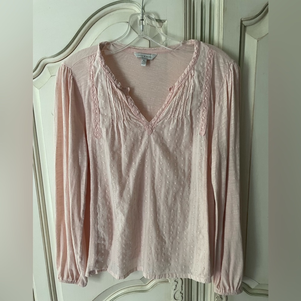 Lucky Brand -Pretty Feminine detailed long sleeved tee